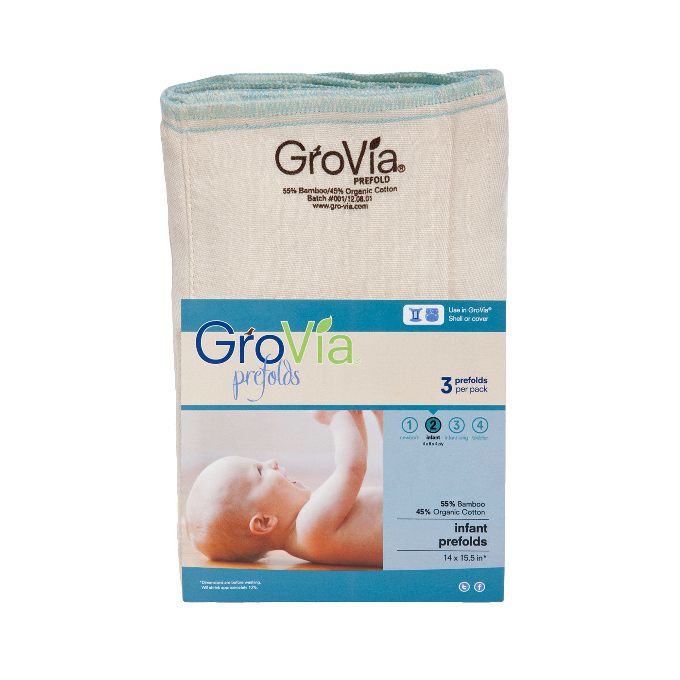 GroVia Pre-Fold (Sizes 1/2/3/4)