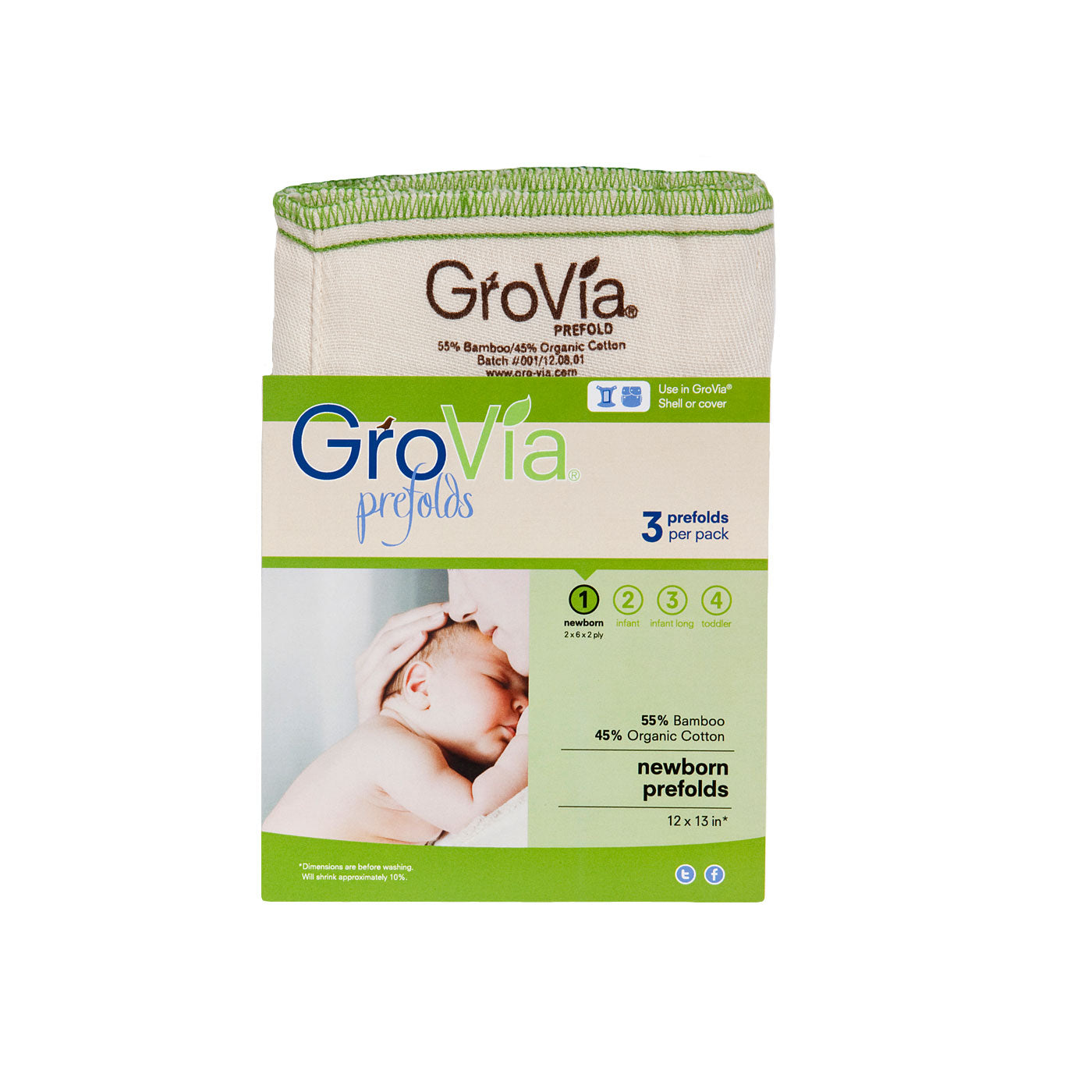 GroVia Pre-Fold (Sizes 1/2/3/4)